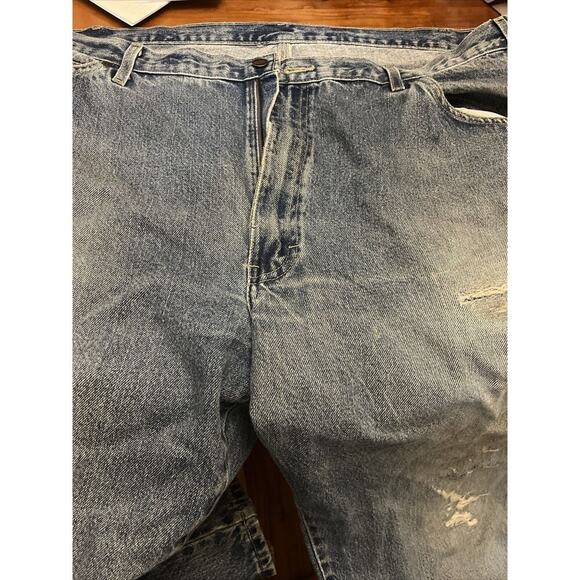 Carpenter Jeans Dickies Work Pants Dual Pocket Relaxed Fit Distressed 44X30‎ - Picture 1 of 5